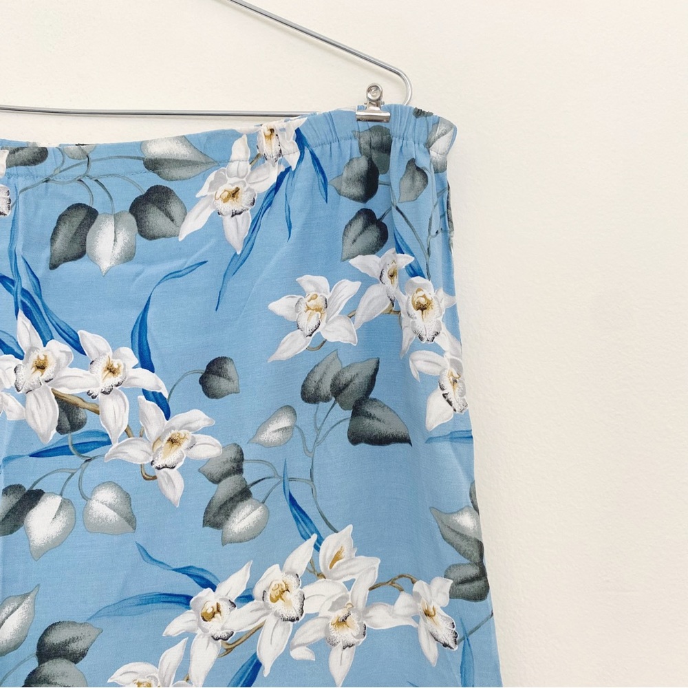 Hilo Hattie • Vintage Aloha Midi Skirt in Blue Orchid